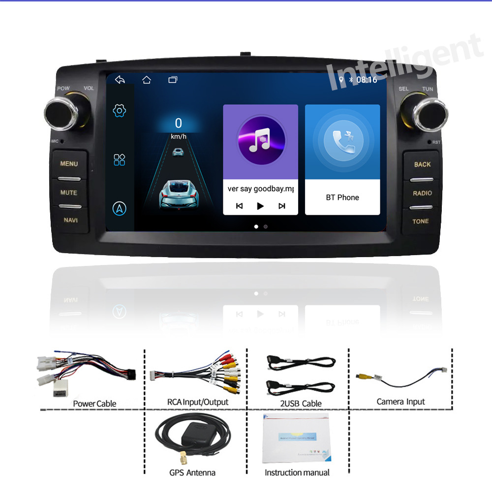 Suitable for Toyota Corolla/Byd F3 Car Android Gps Navigator and Car Central Control Bluetooth All-In-One Device