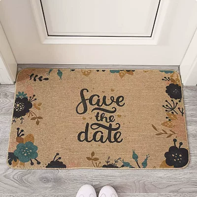 Wear-resistant Washable Door Mat, Avtomobil döşəmə paspasları - flax-strange-lace-4060cm
