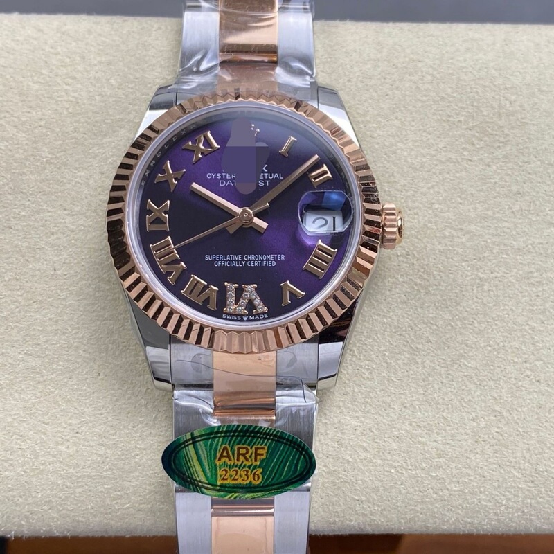 Arf Factory Datejust 31mm 2236 Movement Rolex Datejust Two-Tone Steel Strap Mechanical Watch Waterproof Women's Watch Blue Dial Arf Factory Datejust 31mm 2236 Movement Rolex Datejust Two-Tone Steel Strap Mechanical Watch Waterproof Women's Watch Blue Dial