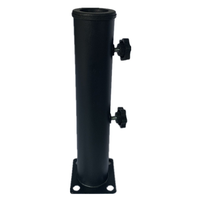 Paraguas productos de apoyo son adecuados para accesorios de base de paraguas exterior negro de 30cm para la fijación en la carcasa de base de paraguas de piso de cemento