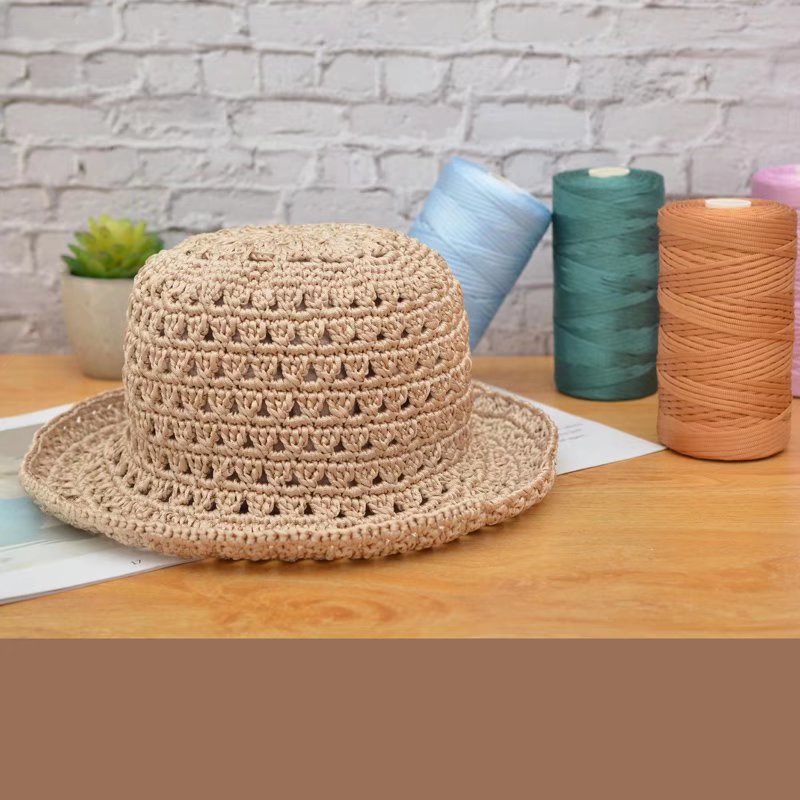 丝光棉麻线扁带线手编包包帽子坐垫粗毛线亮丝线手钩夏凉帽线团