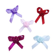 缎带丝带蝴蝶结玫瑰小花 DIY手工制作蝴蝶结服装辅料装饰配件批发