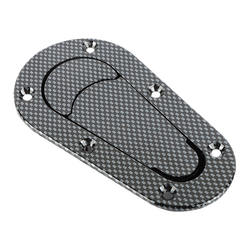 Coche de fibra de carbono campana de bloqueo invisible campana de bloqueo sin bloqueo patrón de fibra de carbono campana de bloqueo piezas de modificación Universal
