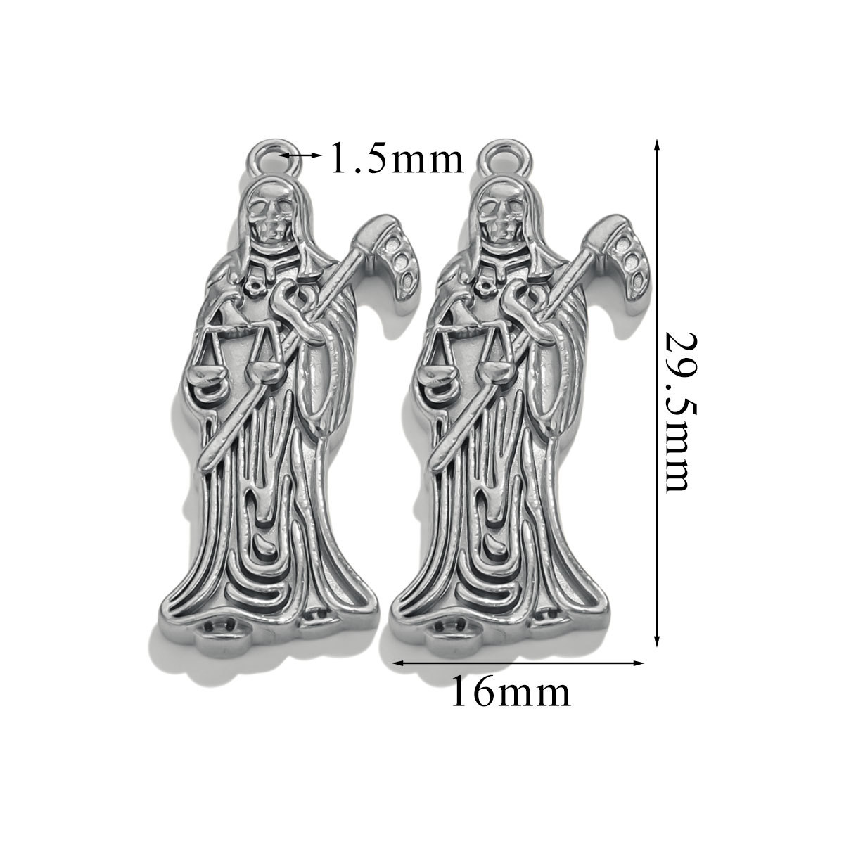 Acero inoxidable Europa y América de moda popular muerte cuchillo colgante DIY colgante chapado al vacío de oro 18K colgante al por mayor