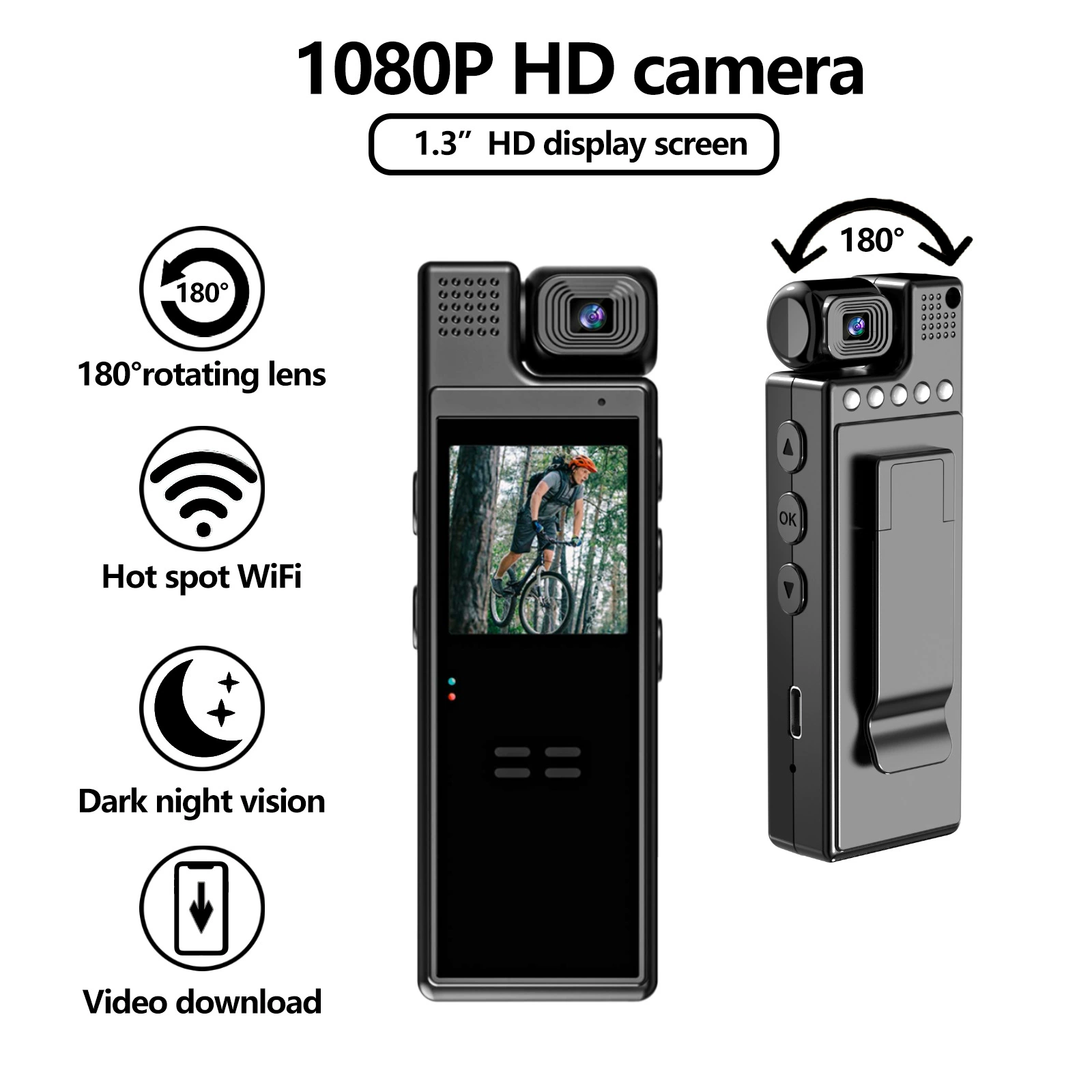 Мини-камера WiFi L9, 4K опция, ночное видение, microSD до 256 ГБ