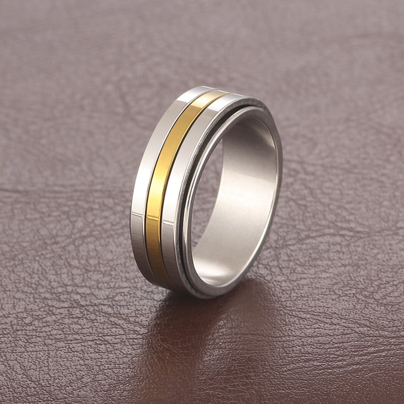 Holiday, Daily Occasion Vacation Classic Style Color Block Titanium Steel Plating Men's Rings Men Band Rings