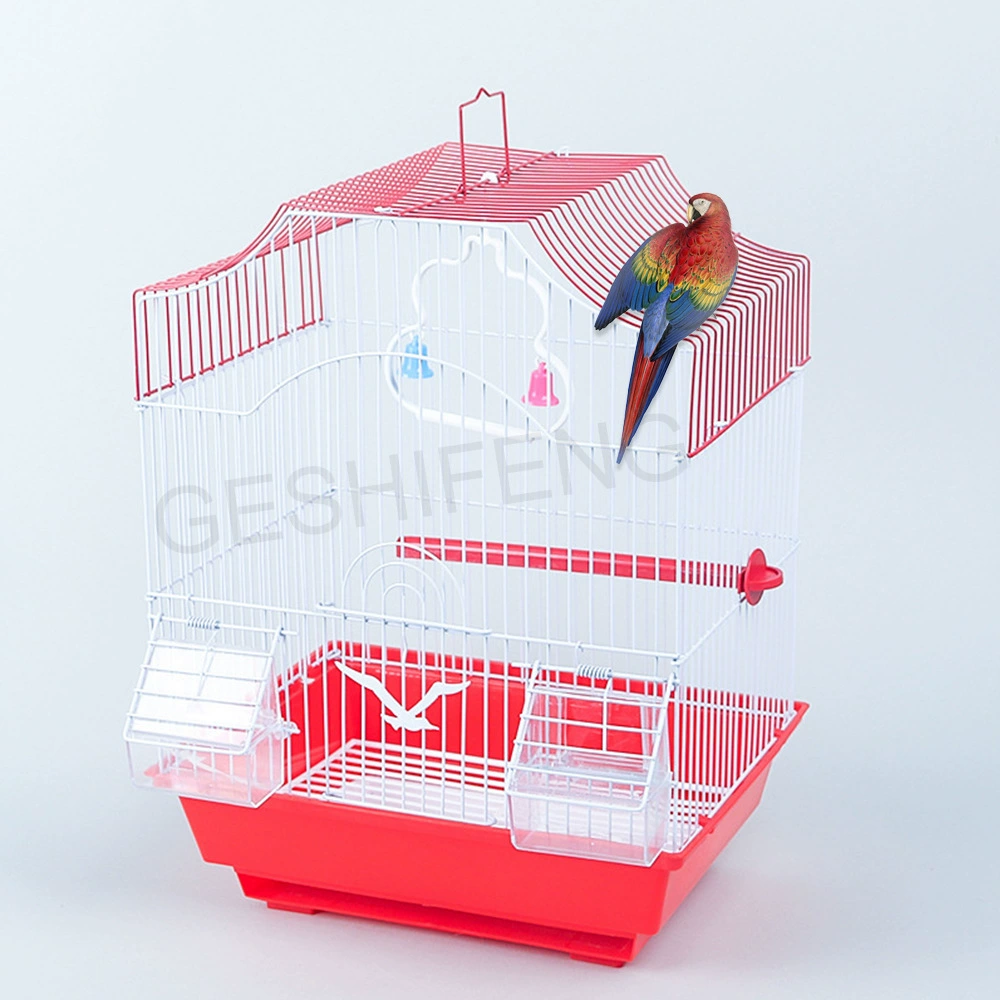 ПЭТ Складная клетка для птиц Собранная проволочная краска Клетка для птиц Myna Parrot Thrush Универсальная проволочная клетка