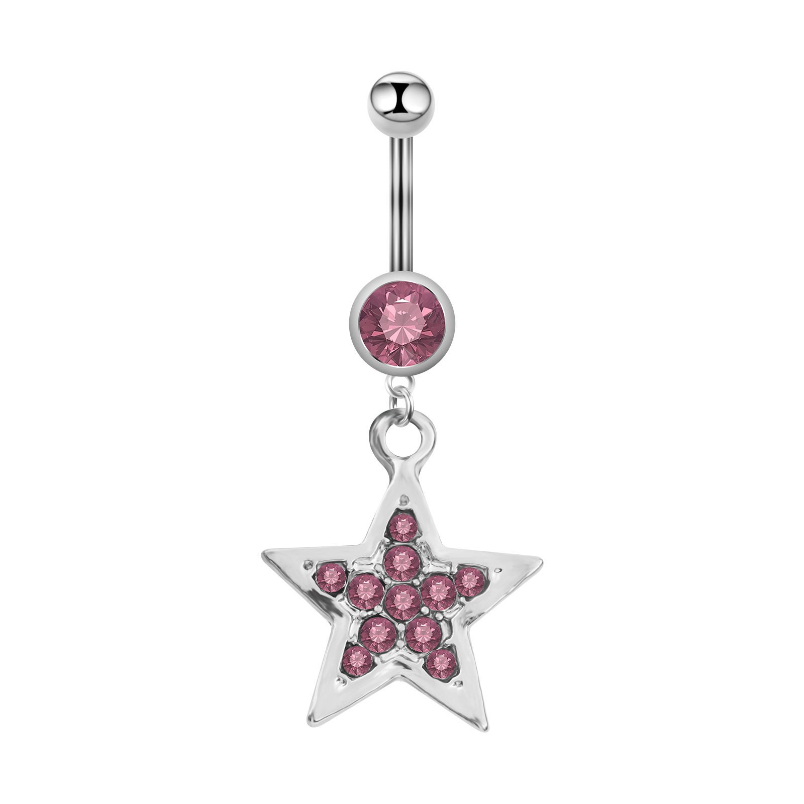 Piercing per ombelico in acciaio inox chirurgico a stella_voghion.com