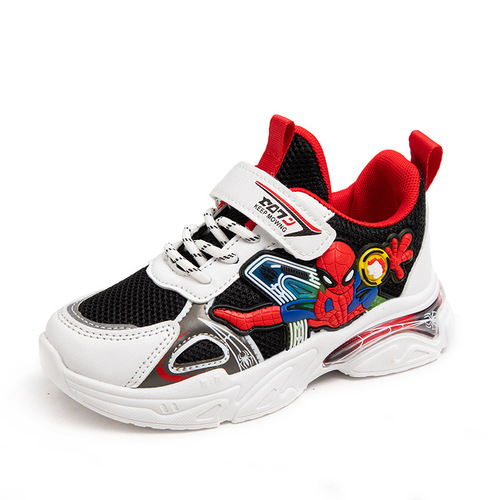 Boys' Shoes 2024 Spring Mesh Children's Sports Shoes Boys Spider-Man Dad's Shoes for Big Children Running Breathable