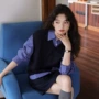 显瘦v领春季长袖马甲