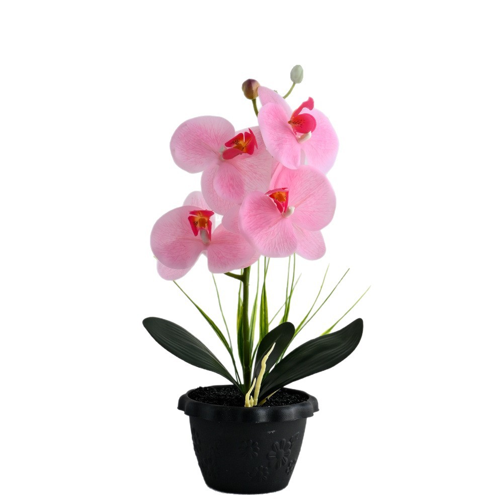 Orquídea de mariposa en maceta simulación bonsai flores falsas decoración del hogar fotografía ornamentos de flores artificiales de boda image 6