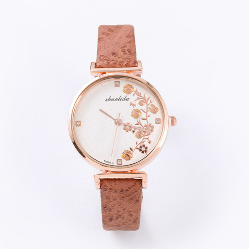 Korean fashion trend ladies pattern belt quartz watch ins style niche student watch watch manufacturer wholesale
