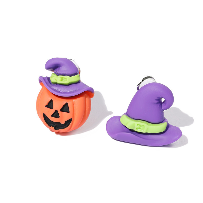 Fashion Pumpkin Resin Kidu0027S Ear clips 1 Pair
