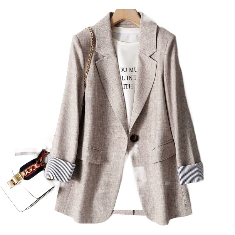 [Женская одежда больших размеров-достаточного размера] маленький пиджак для женщин 2023 Весна и осень Новый облегающий крой в Корейском стиле