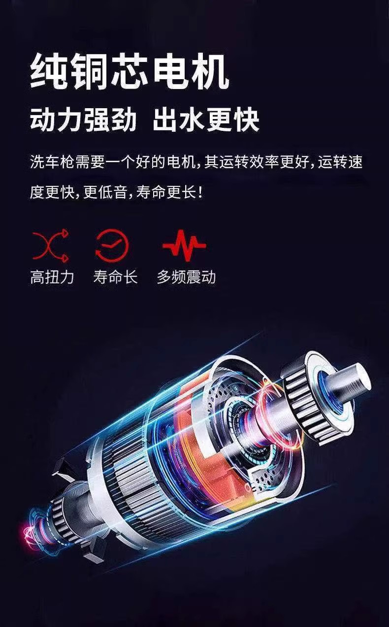 Wireless household lithium battery water gun car washing machine foreign trade cross-border special for car washing water gun portable water spray artifact