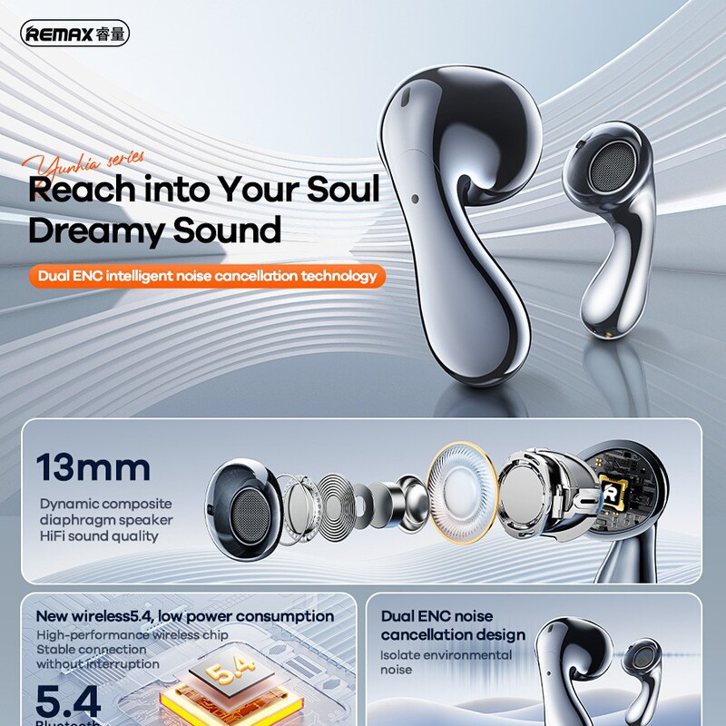 REMAXと量雲夏ENCノイズ除去無線イヤホン音楽通話ノイズ除去TWS無線bluetoothイヤホン|undefined