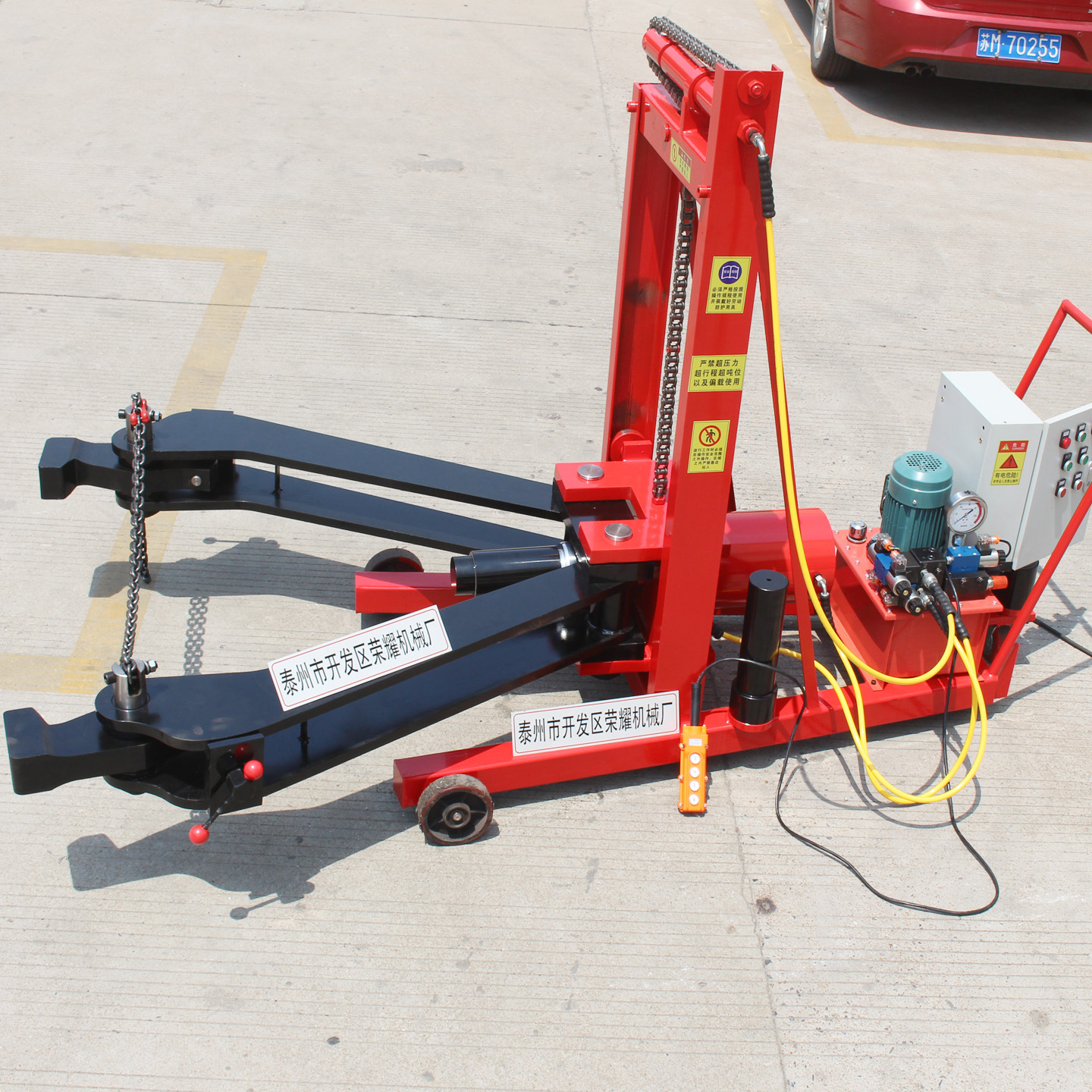 LA车载式液压拉马两爪大型全自动轴承拆装工具电动小车升降拔轮器