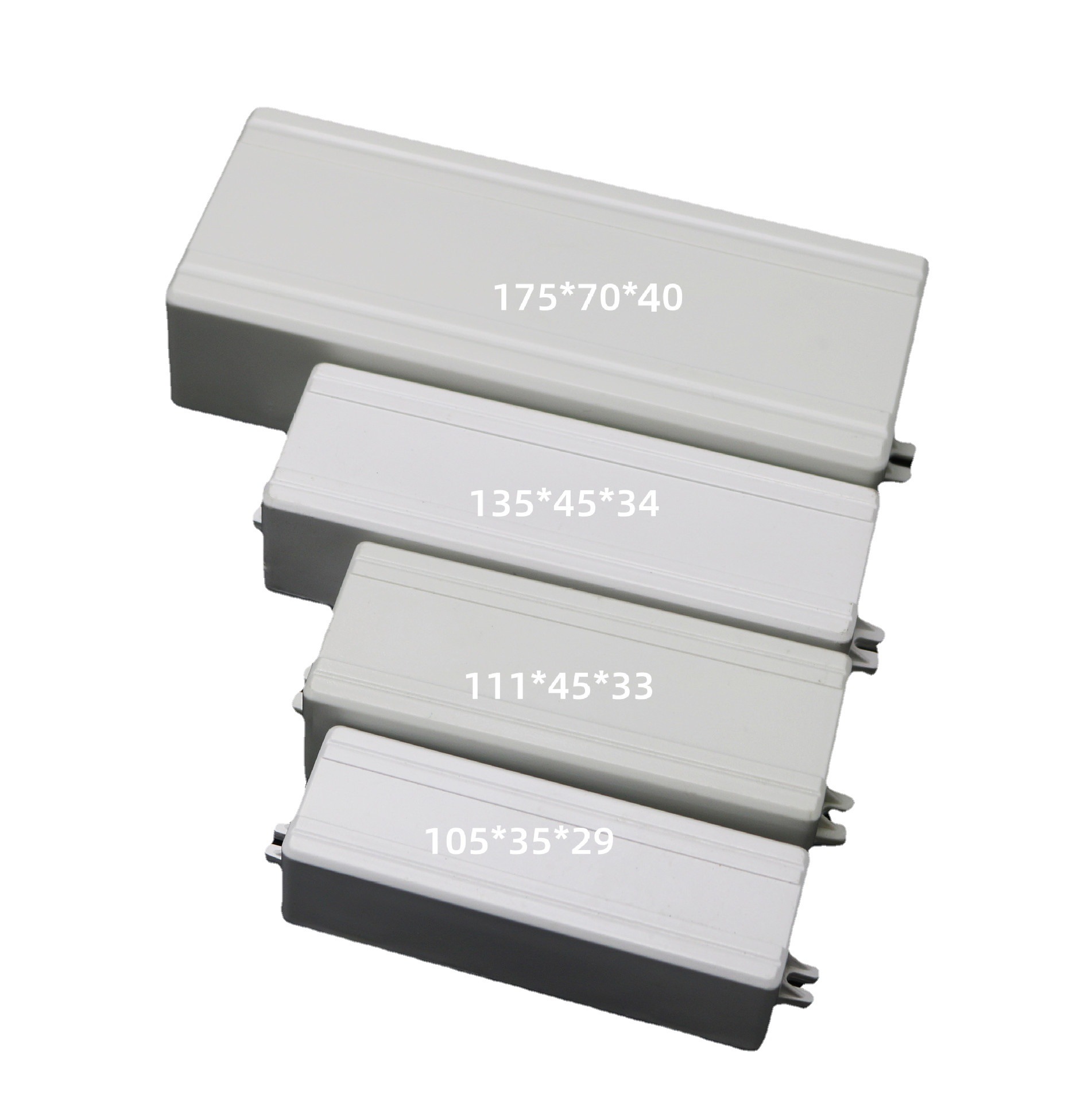 新款加厚密封灌胶驱动电源外壳LED防火阻燃电源盒大功率175*70*40|ru