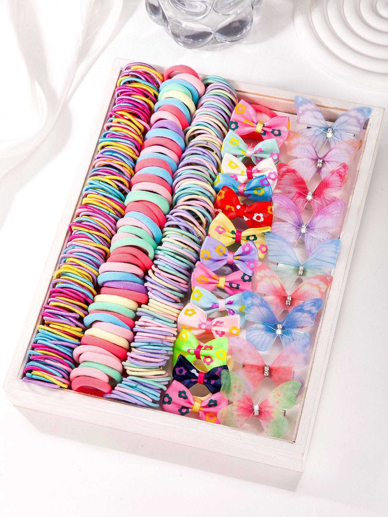 Explosiones transfronterizas de niños toque de cabello clip de cabello combinación de caja de regalo para bebés anillo de cabello para niñas clips para el cabello