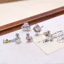 小熊秋冬新品可爱耳钉