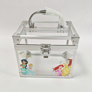 Factory Wholesale Customized Cosmetics Storage Box Storage Box Transparent Acrylic Skin Care Product Aluminum Alloy Multi-Function Box