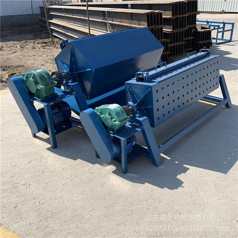 供应多规格方形钻孔式滚筒抛光机 火烧铁碎料去氧化层除锈抛亮机