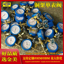 南方金美铜架单表阀CT-466 R12 R22R402冷媒汽车加氟表雪种压力表