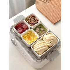 蒸し物の碗の蒸し器の軽食の碗の陶磁器の鍋は材料をつけて碗を蒸します。