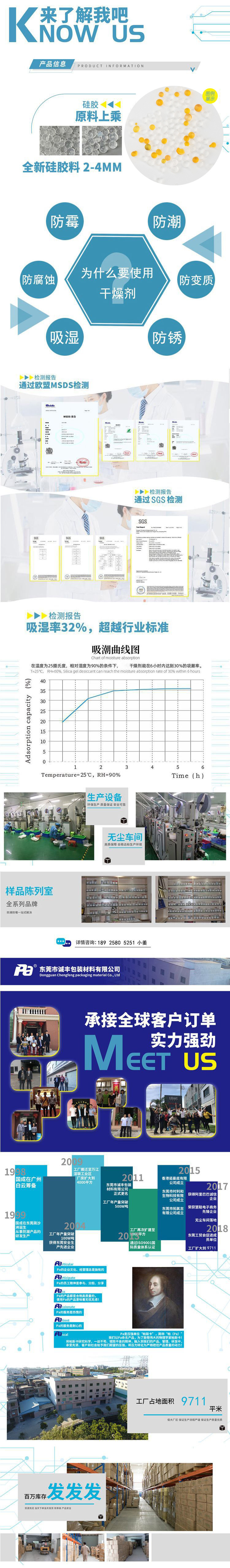 定制变色硅胶干燥剂 保健品胶囊药用防潮珠 药用棉纸硅胶干燥剂