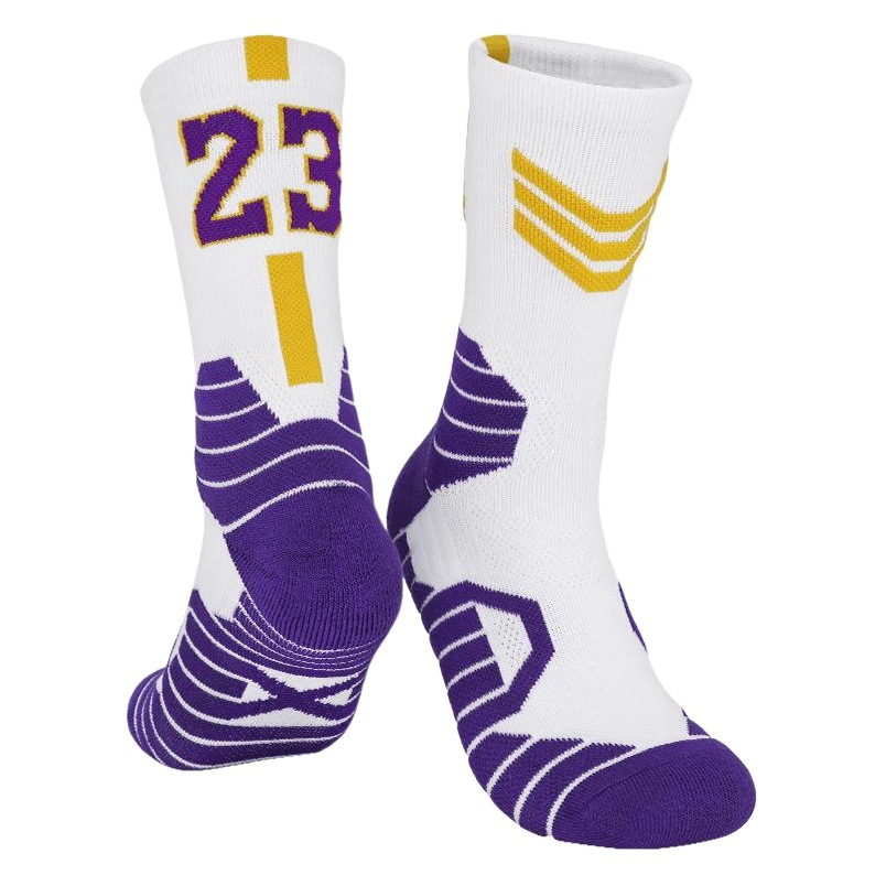 Verano profesional de baloncesto calcetines número All-Star calcetines en el tubo de entrenamiento que absorbe el sudor calcetines de toalla estrellas calcetines deportivos al por mayor