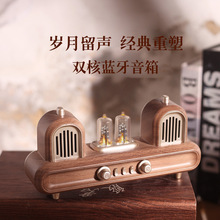 新品AS33无线蓝牙音箱复古收音机户外桌面摆件蓝牙音响插卡优盘