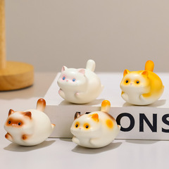 福瑞猫猫解压玩具可爱猫咪办公室工位发泄减压摆件卡通小猫咪礼品