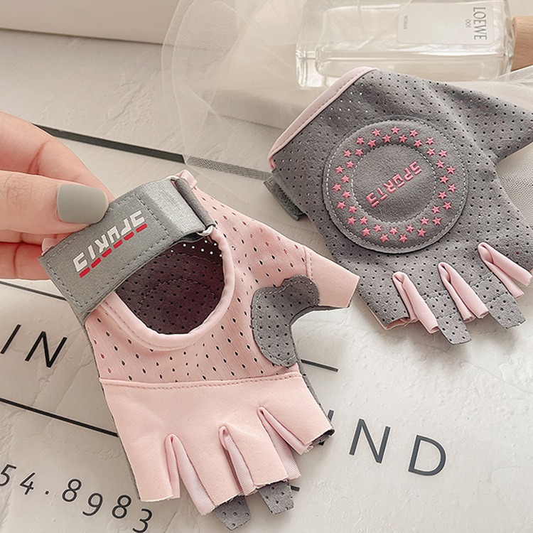 Summer outdoor sports gloves men's and women's yoga non-slip half finger training wear-resistant breathable riding fitness gloves New