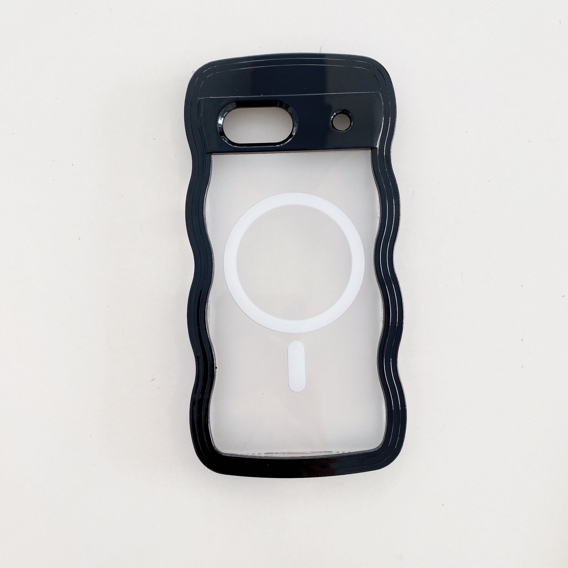 Magnetic Wave Pattern Transparent Case For Google Pixel 9 9 Pro_voghion.com