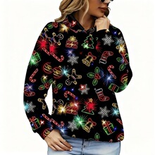 T 74520 Christmas Hoodie with 3D Print ʥ���������� �羳����