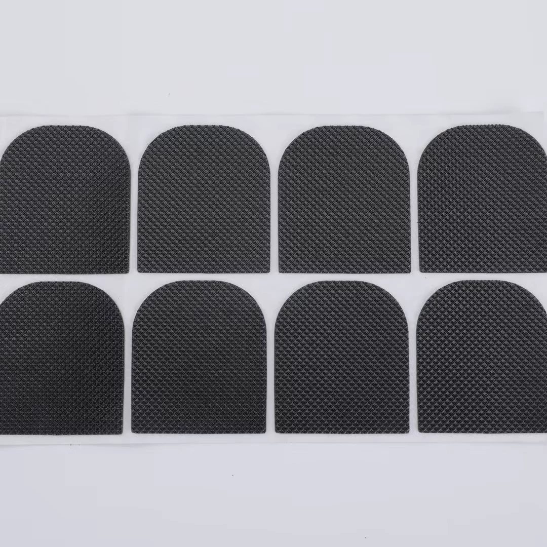 Черная клетчатая резиновая ножная подушка для мебели нескользящая амортизация ножная подушка силиконовая