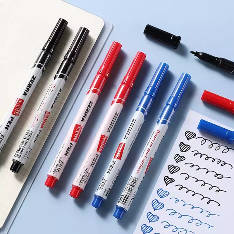 ZEBRA Zebra Nombre PEN Pequeño marcador de aceite de cabeza única marcador de dibujo de niños lápiz negro