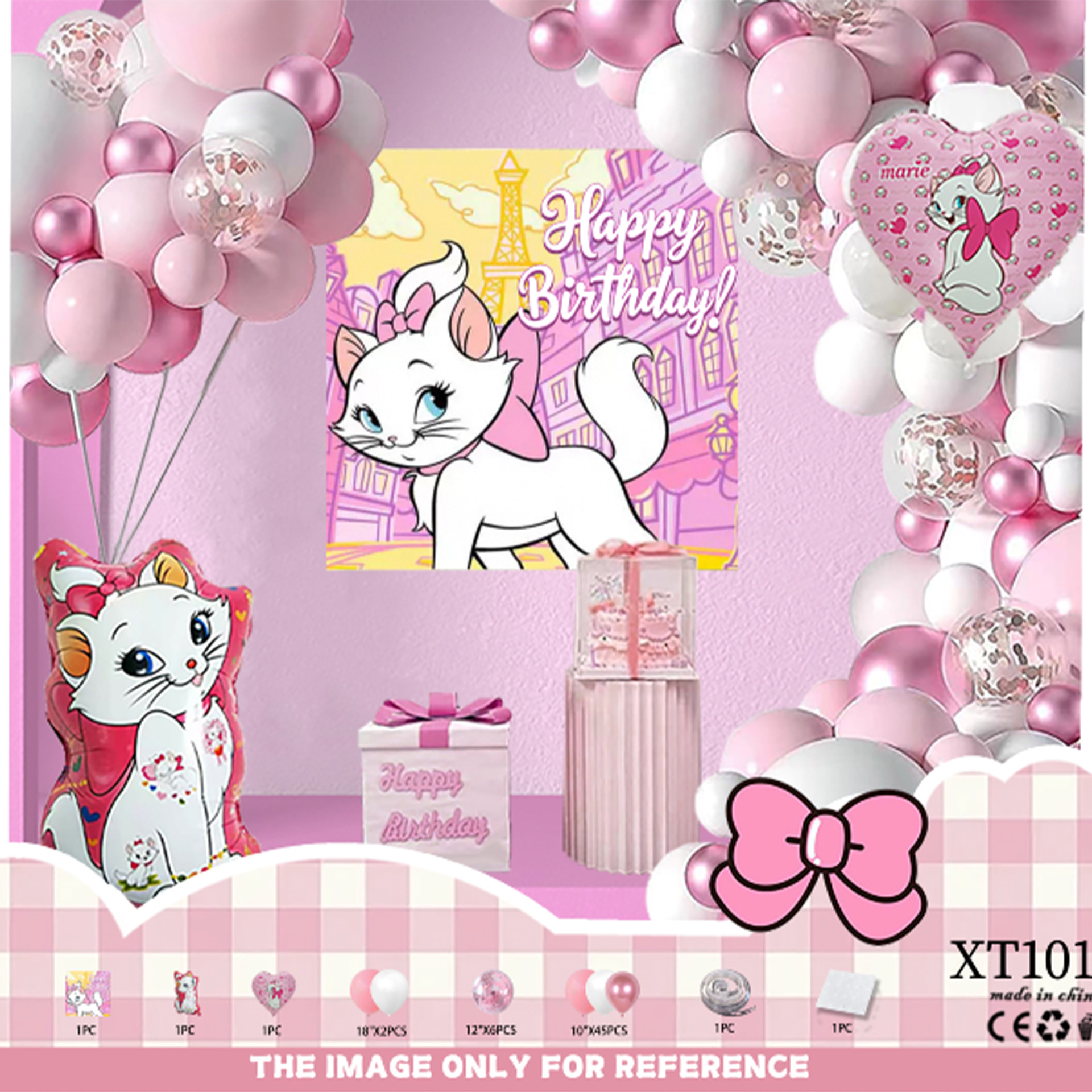 Fiesta de cumpleaños redonda escena diseño decorativo globo traje de juguete para niños globo de aluminio letras y números