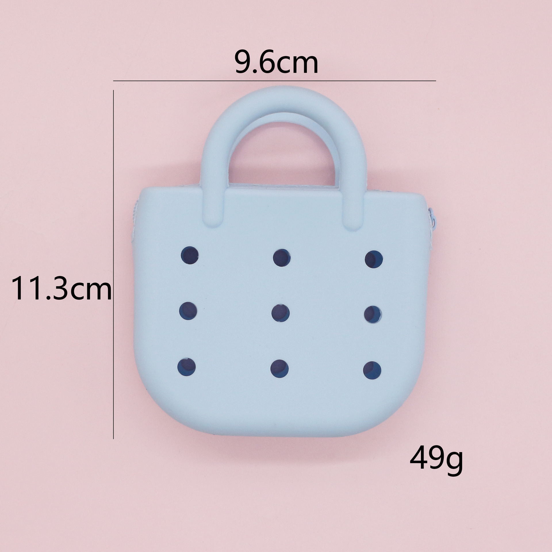 Monedero de silicona portátil explosivo lindo bolso de playa ligero y compacto nuevo bolso de almacenamiento de agujero de bricolaje de dibujos animados