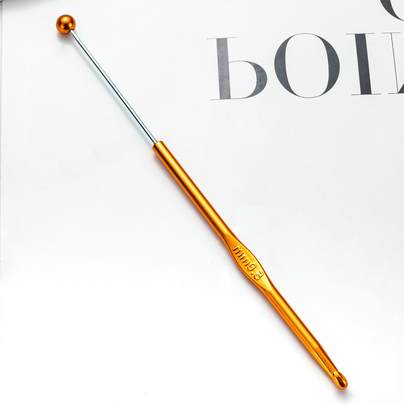 DIY ganchillo de cuentas de una sola cabeza de ganchillo de tejido DIY herramientas de ganchillo de metal ganchillo suéter aguja de suéter