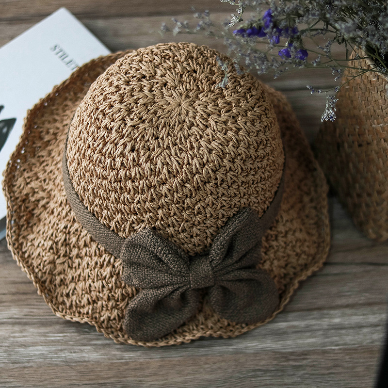 Women's Cartoon Style Flower Curved Eaves Straw Hat display picture 6
