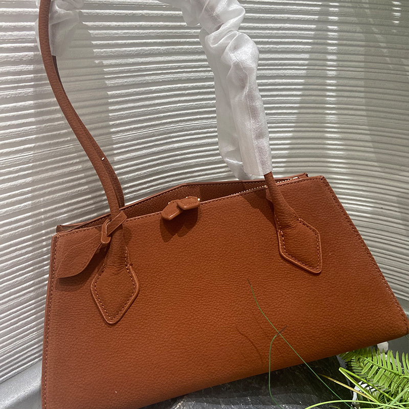 French Vintage Genuine Leather Underarm Bag For Women, Niche Design Baguette Bag, Versatile Shoulder Handbag For Commuting - Thumbnail 6