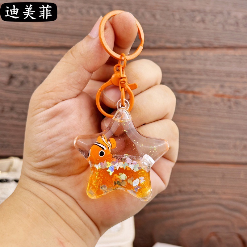 Color hebilla de cinco estrellas océano-pez payaso naranja