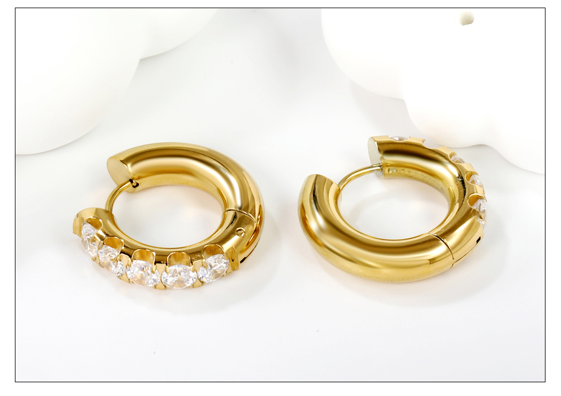 Geometric Pattern Women's Gender 1 Pair Elegant Lady Simple Style Geometric Plating 304 Stainless Steel Earrings