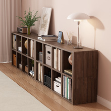 实木书架落地儿童收纳自由组合客厅柜子储物柜家用格子书柜置物柜