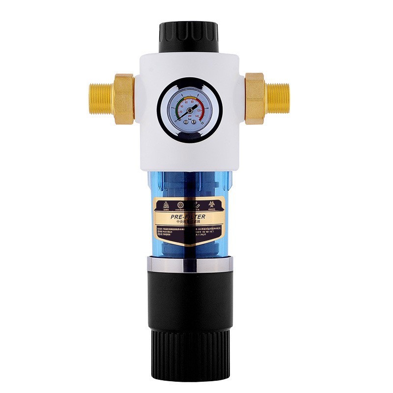 Filtro de toda la casa sin núcleo Lavar la cabeza de cobre purificador de agua del hogar Filtro frontal 6 puntos PPR Filtro de tubería