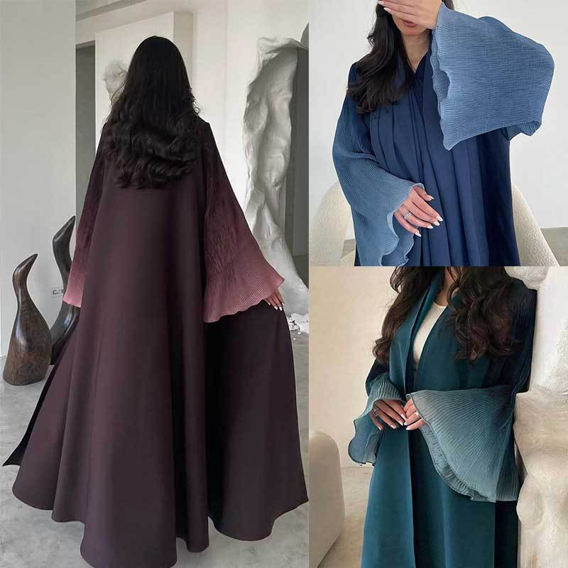 LN202 Women's Fashionable Commuter Versatile Gradient Batwing Sleeve Trench Coat/Cape