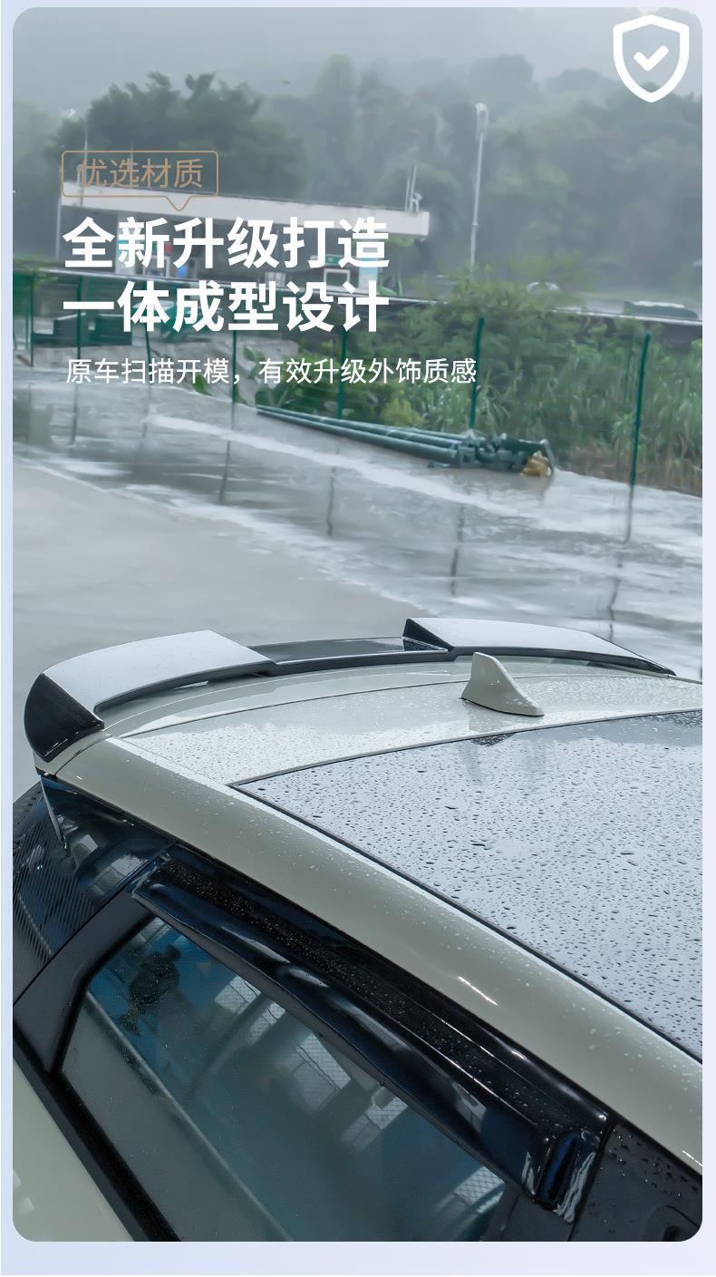 25 Byd Dolphin Intelligent Driving Edition Rear Wings, Fixed Wind Wings, Sports Top Wings, No Punching, Appearance Upgrade and Modification Accessories