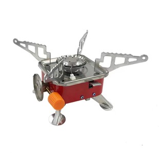 Outdoor camping mini square stove gas stove portable folding small square stove picnic gas tank stove factory wholesale