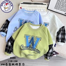 儿童 童装整首25秋款    批发 男童卫衣奥特曼卫衣字母圆领 W